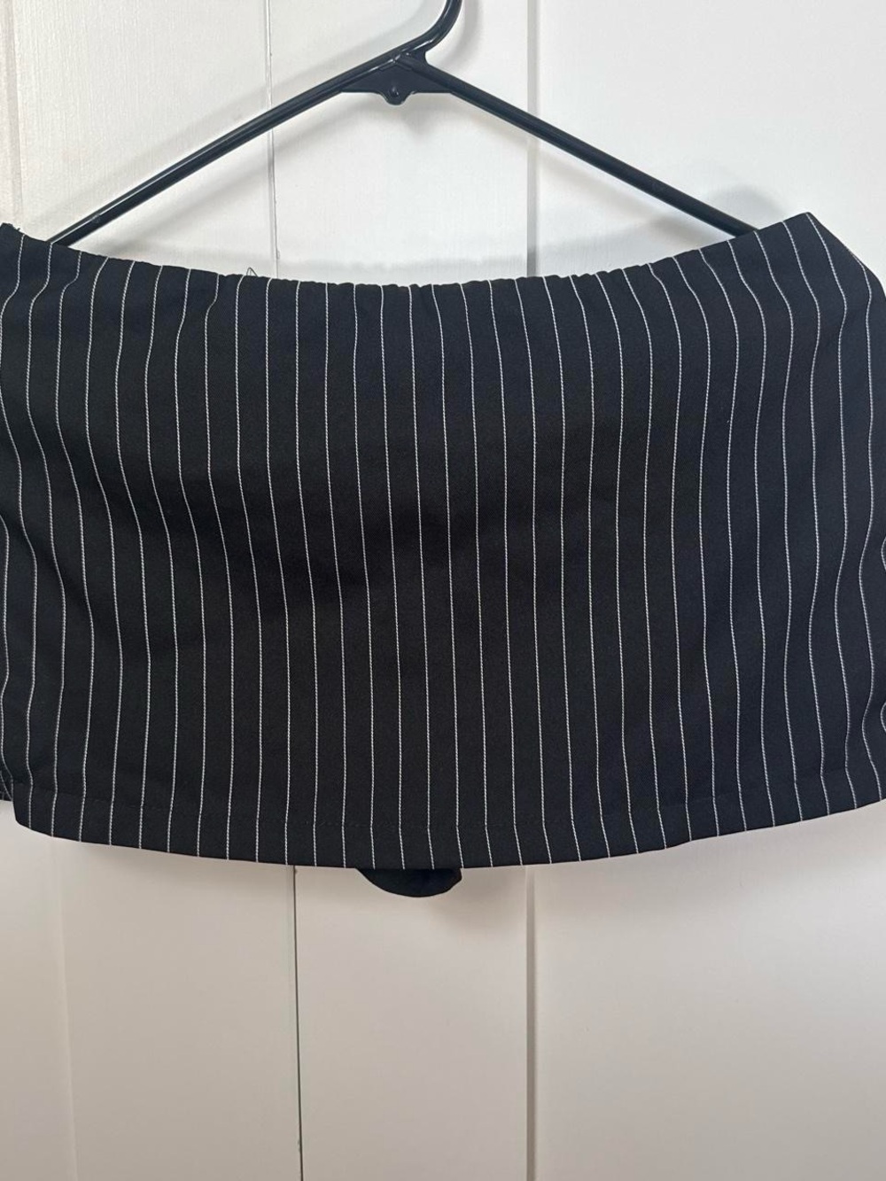 SHEIN Black Pinstripe Mini Skirt
